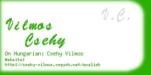 vilmos csehy business card